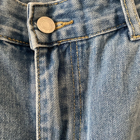 Denim Wide Leg High Rise Ripped Jeans - Picture 3 of 4